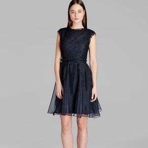 Ted Baker Navy Blue Dress with Lace Details Size 4